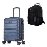 Maleta Cabinera Trend Azul y Mochila Portalaptop MO305