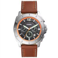 Reloj Fossil Privateer Sport BQ2681 Fecha Cronómetro Correa De Cuero Marron