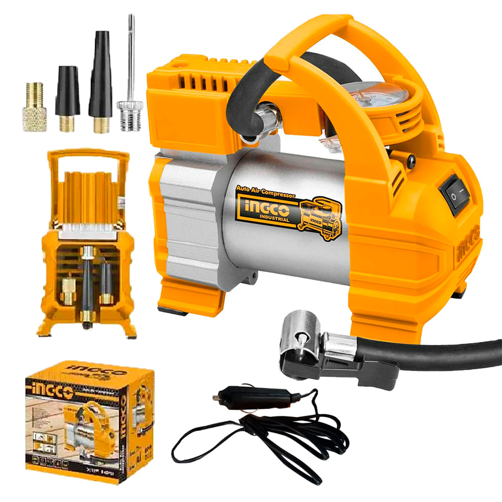 Compresor de Aire Inflador Llanta Ingco AAC1408 12V 140 PSI