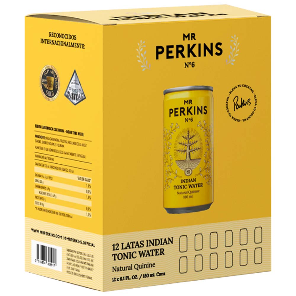 Agua Tónica MR PERKINS 12 Pack Lata 180ml