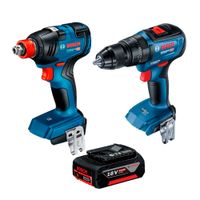 Taladro Percutor GSB 18V-50 + Impacto 1/2""-1/4"" GDX 18V-200