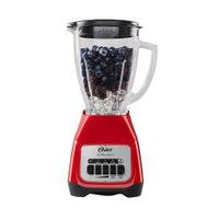 Licuadora Oster 2 Velocidades, Pulso Vaso de Vidrio BLSTKAG Rojo