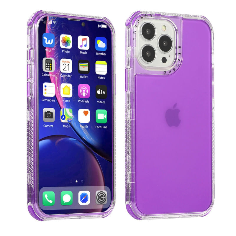 CASE COMPATIBLE CON IPHONE 16 PRO ANTISHOCK 360 PURPLE
