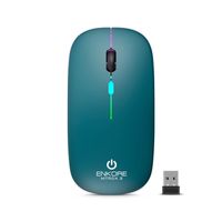 MOUSE INALAMBRICO WIFI- BLUETOOTH-RECARGABLE ENKORE NITROX 3 ENK-M205-3B VERDE