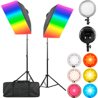 Kit de iluminación Softbox Profesional RGB Weifeng LED-30RGB 30W