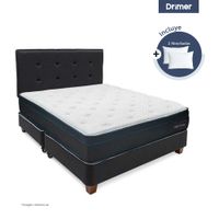 Dormitorio DRIMER Gravity Antiacaros Queen  + 2 Almohada antiestrés + Protector