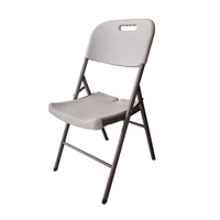 Silla Plegable GB-ZD108B Plástico Blanca Orange