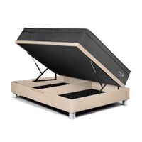 Cama Boxet Paraíso Pocket Star 1.5 Plazas Champagne