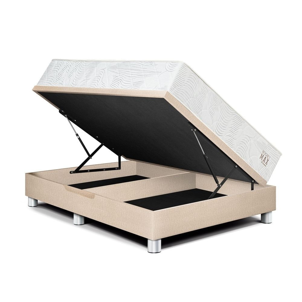 Cama Boxet Paraíso Pocket Max Queen Champagne