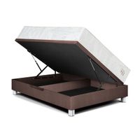 Cama Boxet Paraíso Pocket Max 2 Plazas Chocolate