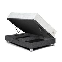 Cama Boxet Paraíso Pocket Max 1.5 Plazas Charcoal