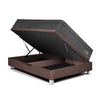 Cama Boxet Paraíso Pocket Star 1.5 Plazas Chocolate