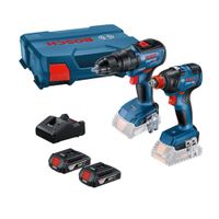Taladro GSV 18V-50 + Llave de Impacto + 2 Baterías 4ah + Cargador + Maletín Bosch