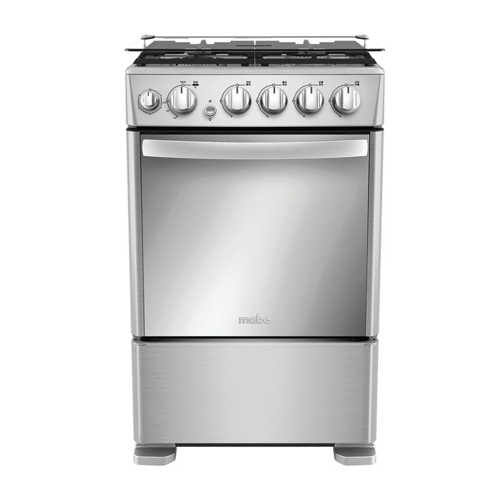 Cocina de Pie Mabe Cmp5545Fx0 4 Hornillas Acero Inoxidable Plata
