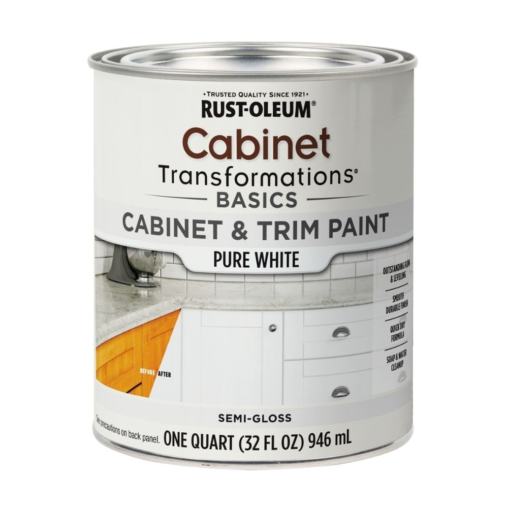 Pintura para muebles Cabinet Pure White Semibrillo 946ml Rust Oleum