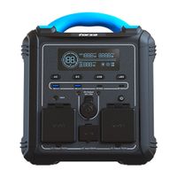 Generador eléctrico Forza FPP-T702 de baterías LMFP de 700W, carga rápida, 9 salidas, tomas 2CA/8CC, LED, 551Wh, compatible con carga solar, negro
