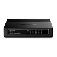 Switch Conmutador TP-Link TL-SF1016D, 16 puertos, Fast Ethernet, 10/100Mbps, conmutador para red oficina, escritorio, ahorro energía, negro