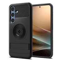 Case para Samsung Galaxy S25 Slim Armor MagFit, color negro, diseño resistente, doble capa de seguridad