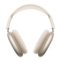 AirPods Max con cancelación activa de ruido, 20 horas de batería, carga tipo C, diseño on-ear, audio espacial, color Starlight