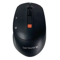 Mouse inalámbrico Teraware IA-Series, 2.4G + Bluetooth, recargable, 1200DPI, 6 botones, conector USB-C, diseño ergonómico, negro