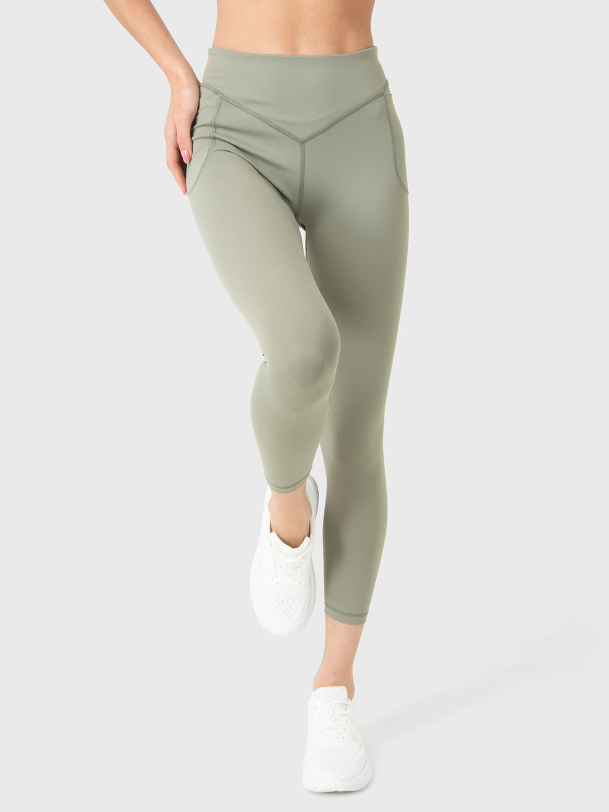 Legging Para Mujer Ankle Mid-Rise Verde Bsoul