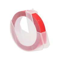 Etiqueta relieve color rojo 9mm x 3 metros para B90