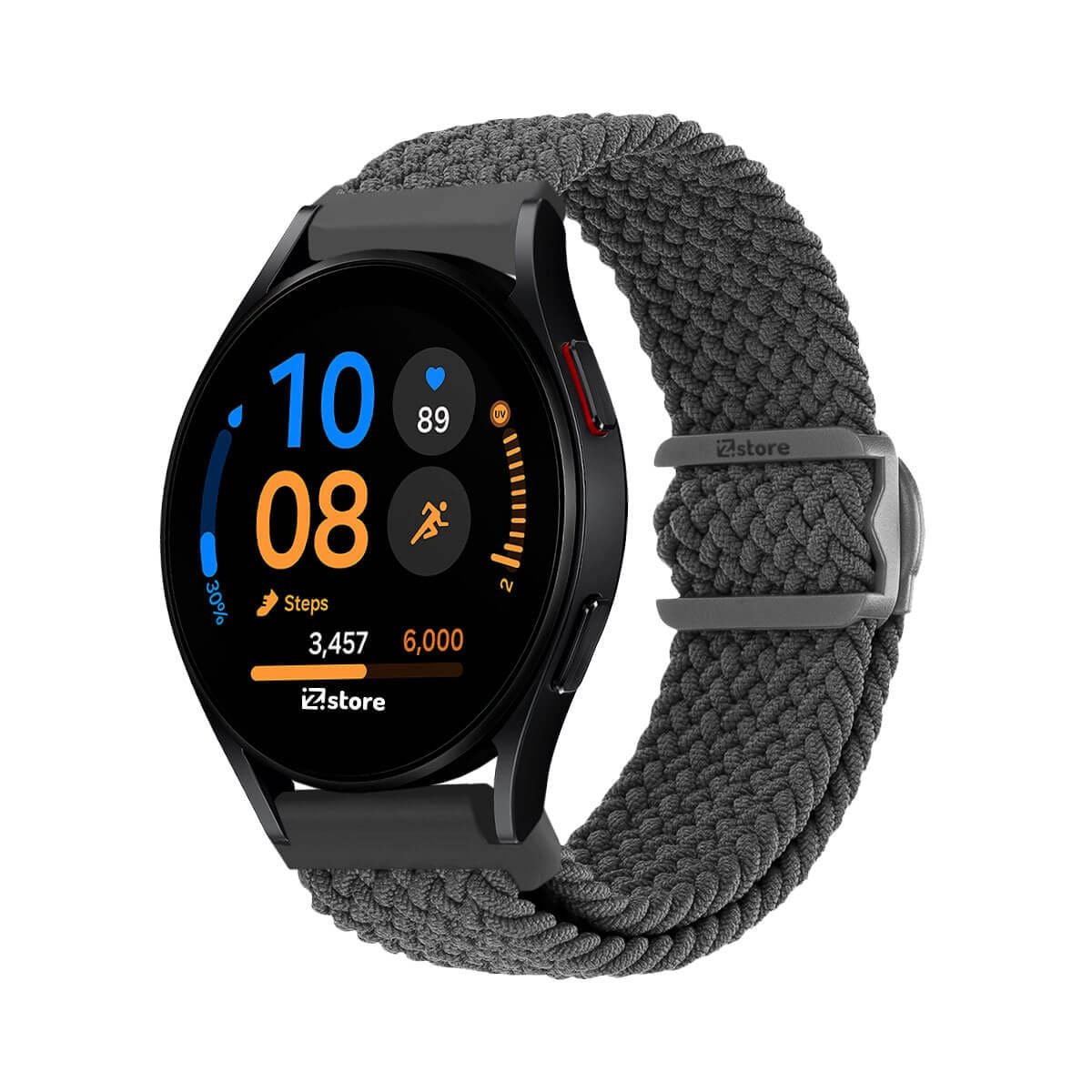 Correa de Nylon Para Samsung Galaxy Watch FE con Broche Gris