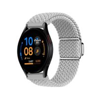 Correa Nylon Para Samsung Galaxy Watch FE Broche Magnetico Gris claro