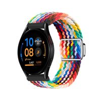 Correa Nylon Para Samsung Galaxy Watch FE Broche Magnetico Multicolor Negro