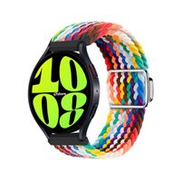 Correa de Nylon Para Samsung Galaxy Watch 6 Broche Magnético Multicolor Negro