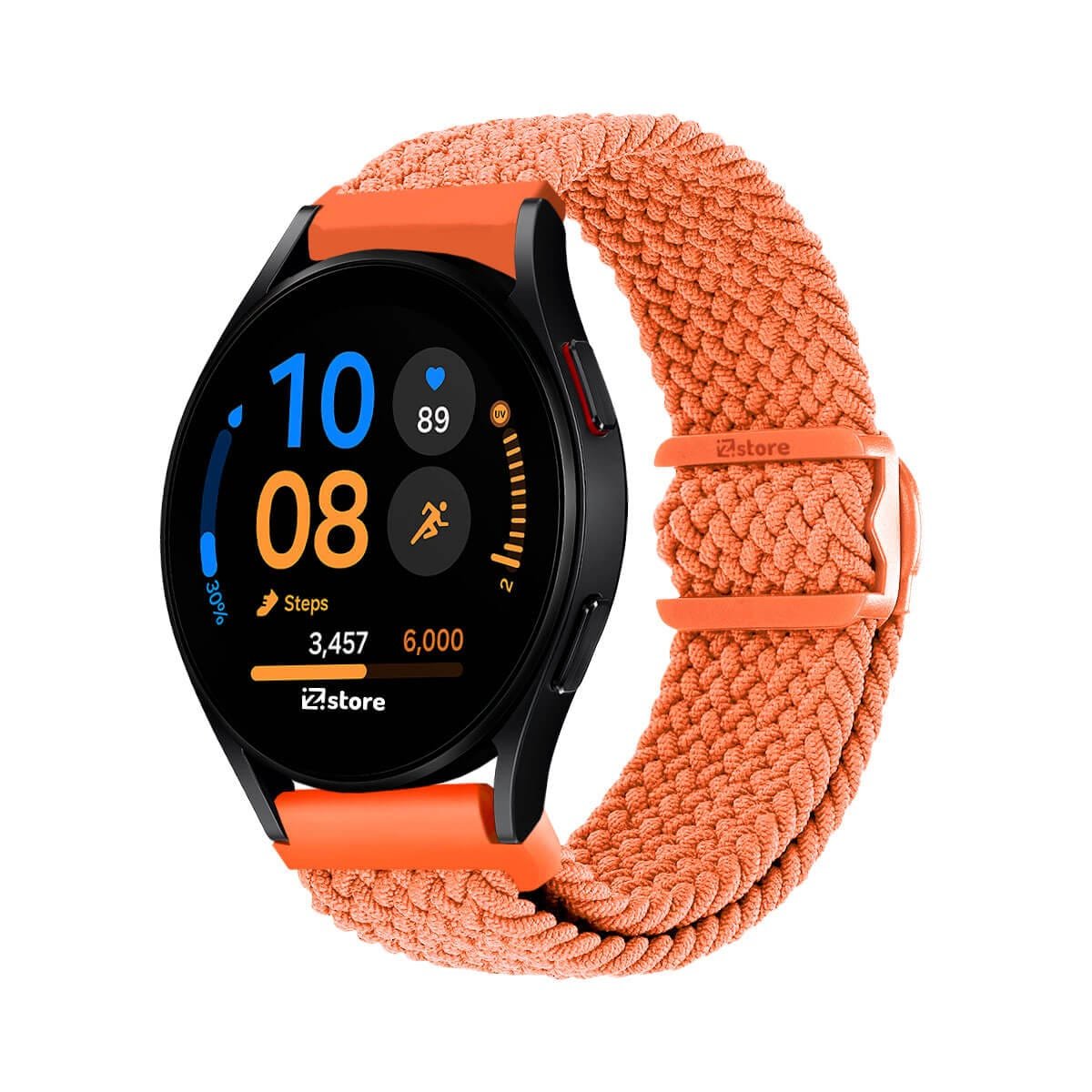 Correa de Nylon Para Samsung Galaxy Watch FE con Broche Naranja