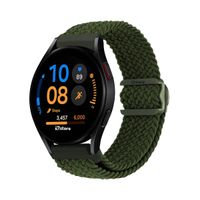 Correa de Nylon Para Samsung Galaxy Watch FE con Broche Verde Militar
