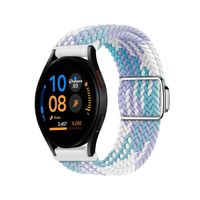 Correa Nylon Para Samsung Galaxy Watch FE Broche Magnetico Lila tricolor