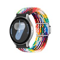 Correa de Nylon Para Samsung Galaxy Watch 7 Broche Magnético Multicolor Negro
