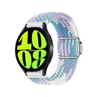 Correa de Nylon Para Samsung Galaxy Watch 6 Broche Magnético Lila tricolor