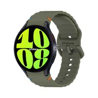 Correa Silicona Para Samsung Galaxy Watch 6 Liner Verde militar