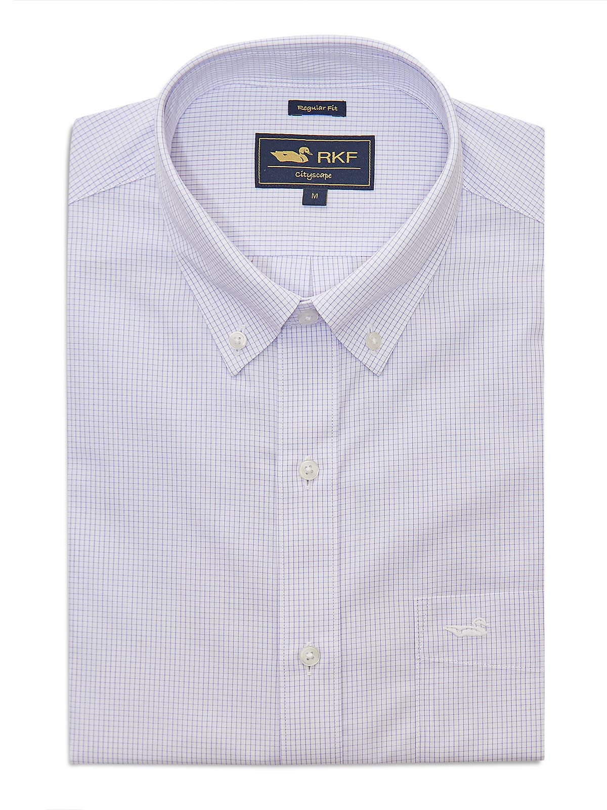 Camisa Manga Larga Algodón Para Hombre Wf Pb Morado Rockford