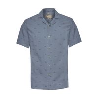 Camisa Manga Corta Tencel Para Hombre Tencelprint Azul Rockford