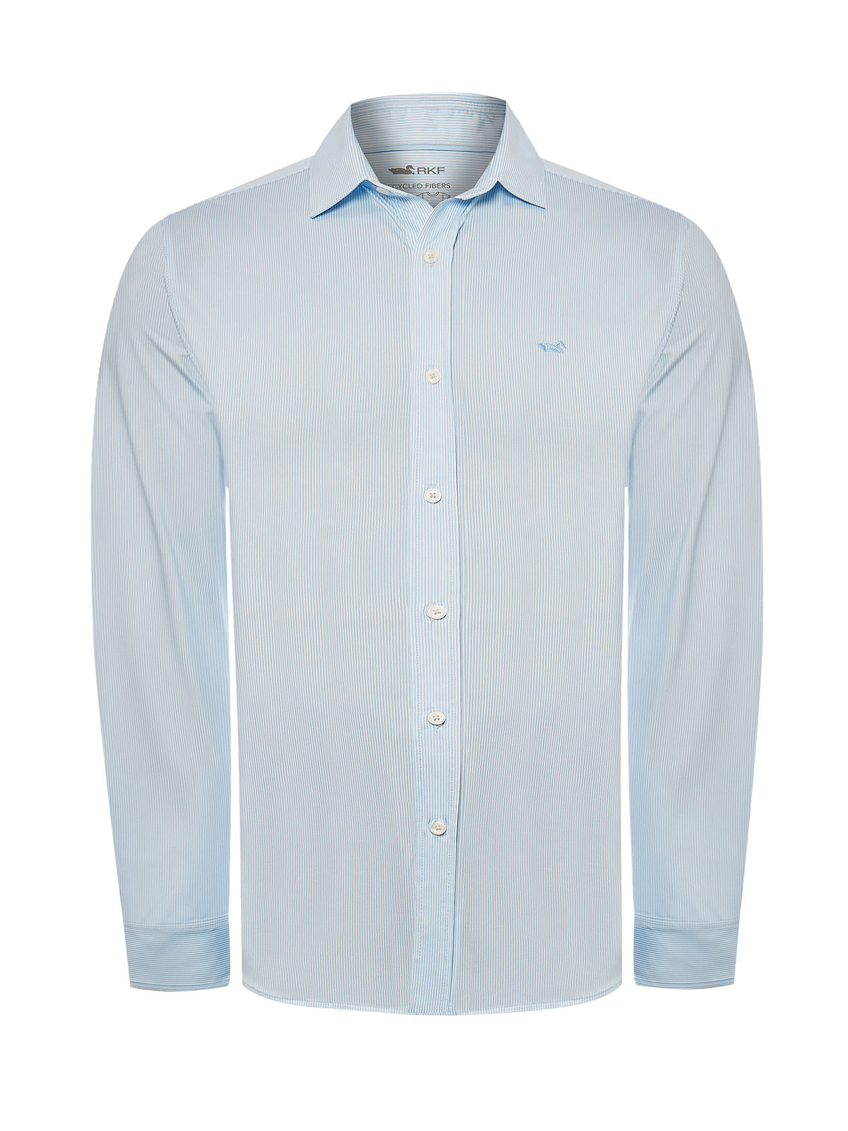 Camisa Manga Larga Poliéster Reciclado Para Hombre Sportstripe Azul Rockford