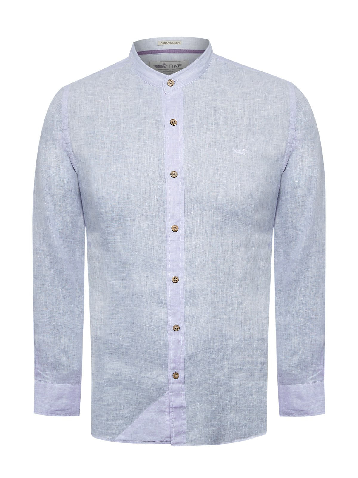 Camisa Manga Larga Lino Orgánico Para Hombre Linenmao Blanco Rockford