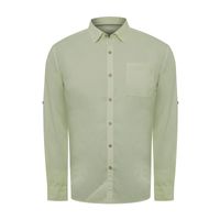 Camisa Manga Larga Algodón Orgánico Para Hombre Galiton Verde Rockford