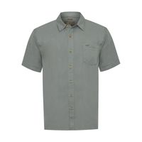 Camisa Manga Corta Tencel Para Hombre Tencel Verde Rockford