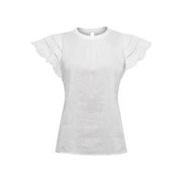 Blusa Manga Corta Algodón Orgánico Para Mujer Filka Blanco Rockford