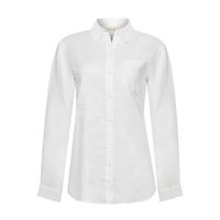 Blusa Manga Larga Lino Orgánico Para Mujer Lirio Blanco Rockford