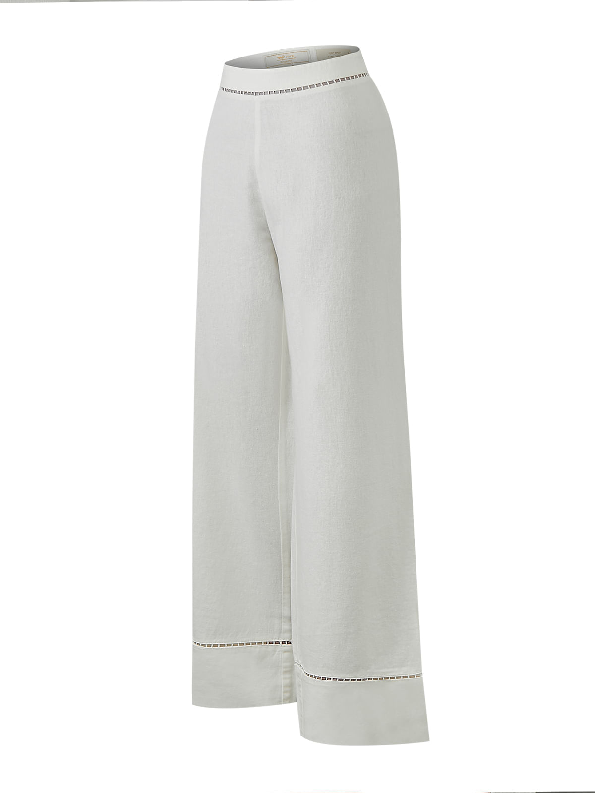 Pantalón Lino Orgánico Para Mujer Mekong Blanco Rockford