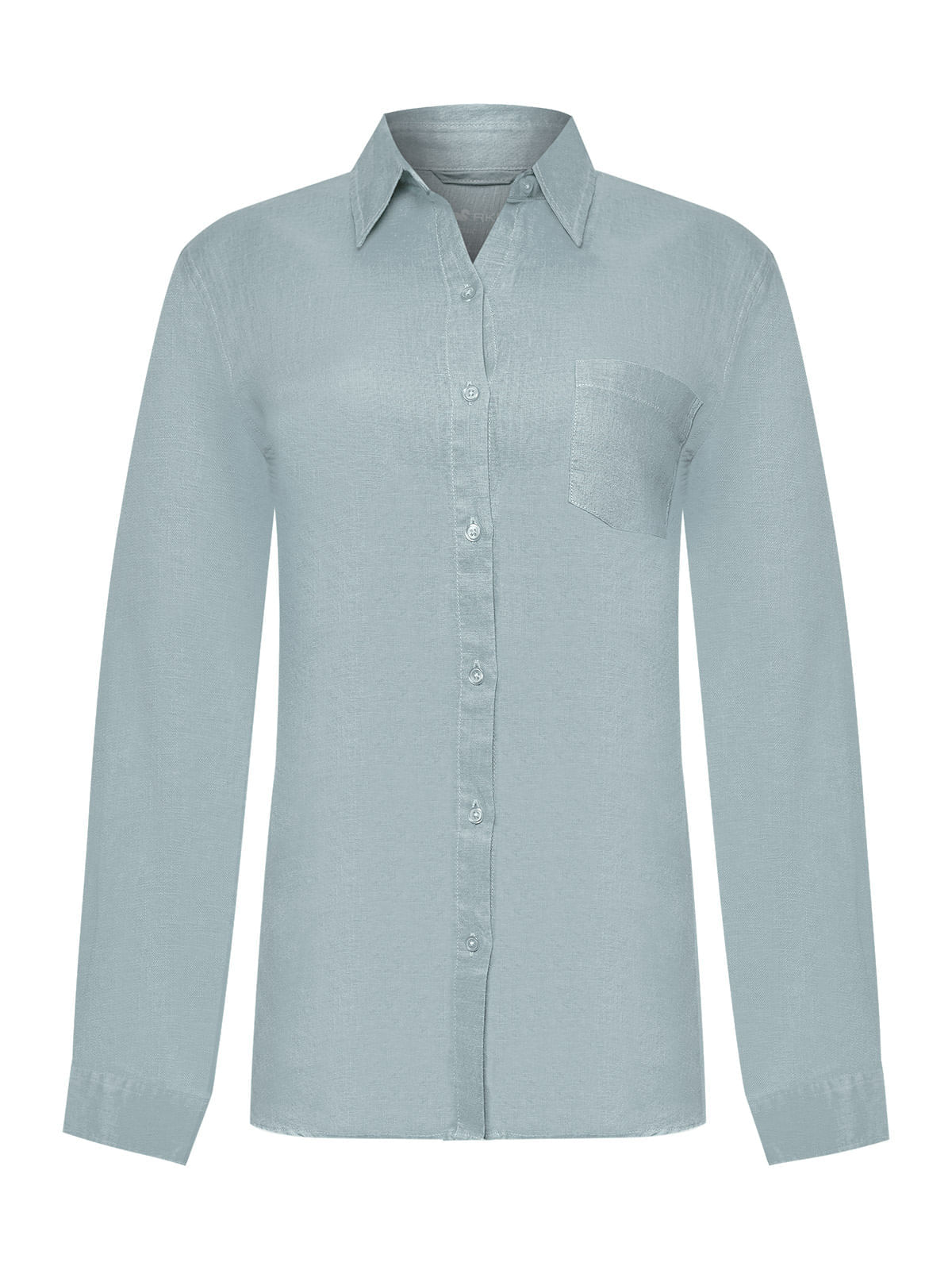 Blusa Manga Larga Lino Orgánico Para Mujer Lirio Celeste Rockford