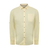 Camisa Manga Larga Algodón Orgánico Para Hombre Galiton Amarillo Rockford