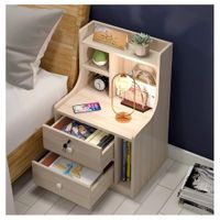 Velador Nordico Moderno Natalia 2 Cajones Manzano TU MESITA