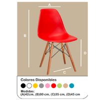 Silla de Comedor Moderna Catalina color Rojo TU MESITA