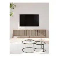 Mesa de TV Nórdica Nayim 65"" color Natural 4 puertas TU MESITA
